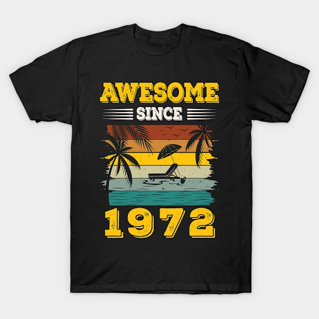 Awesome Since 1972 Vintage Birthday gift T-Shirt by mo designs 95